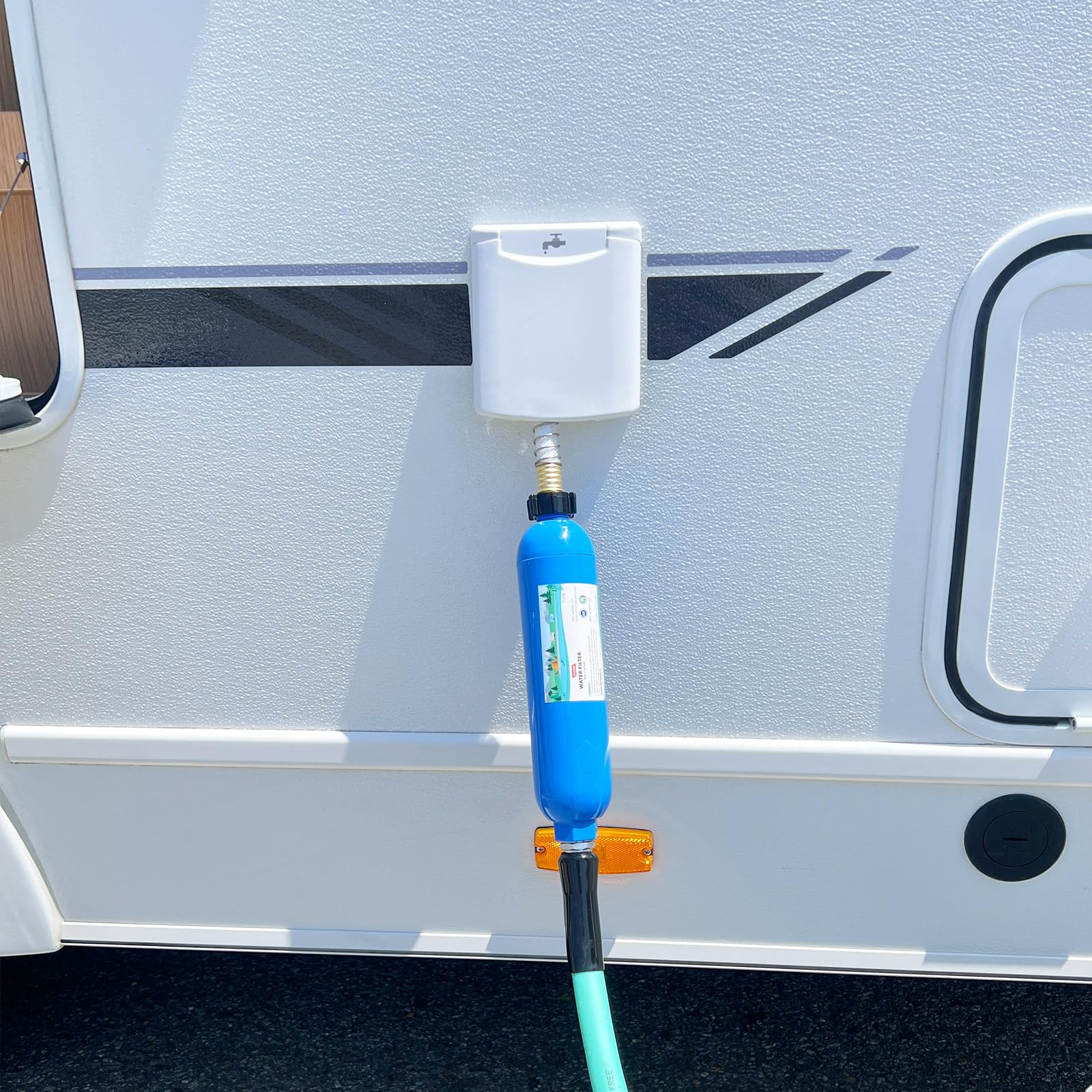OULEME in campground kitchen setting providing cleaner tasting drinking water benefit