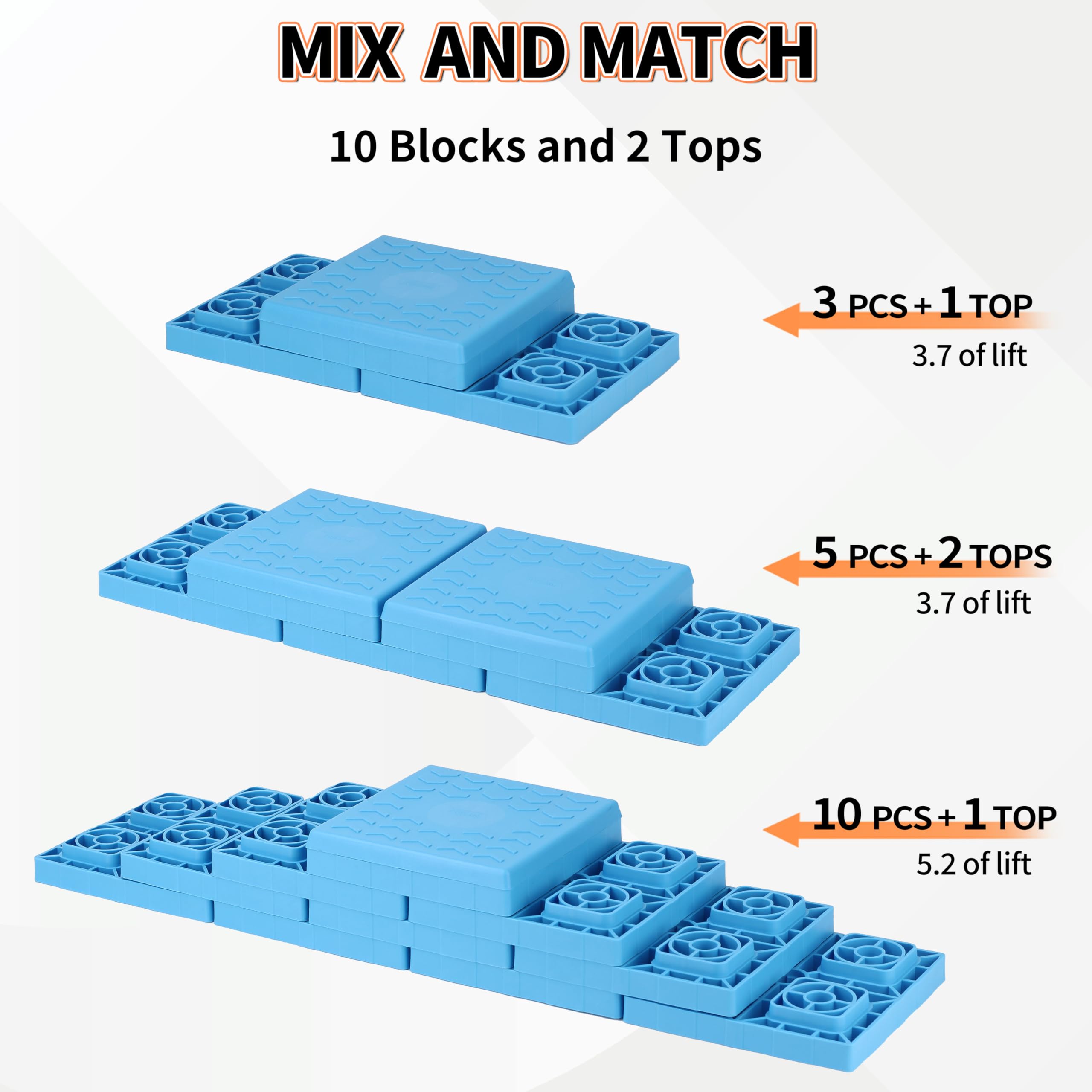 OULEME thin top block close-up for precise height adjustment benefit