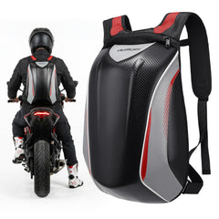 Oumurs front view hard-shell backpack showing protective design and streamlined benefit