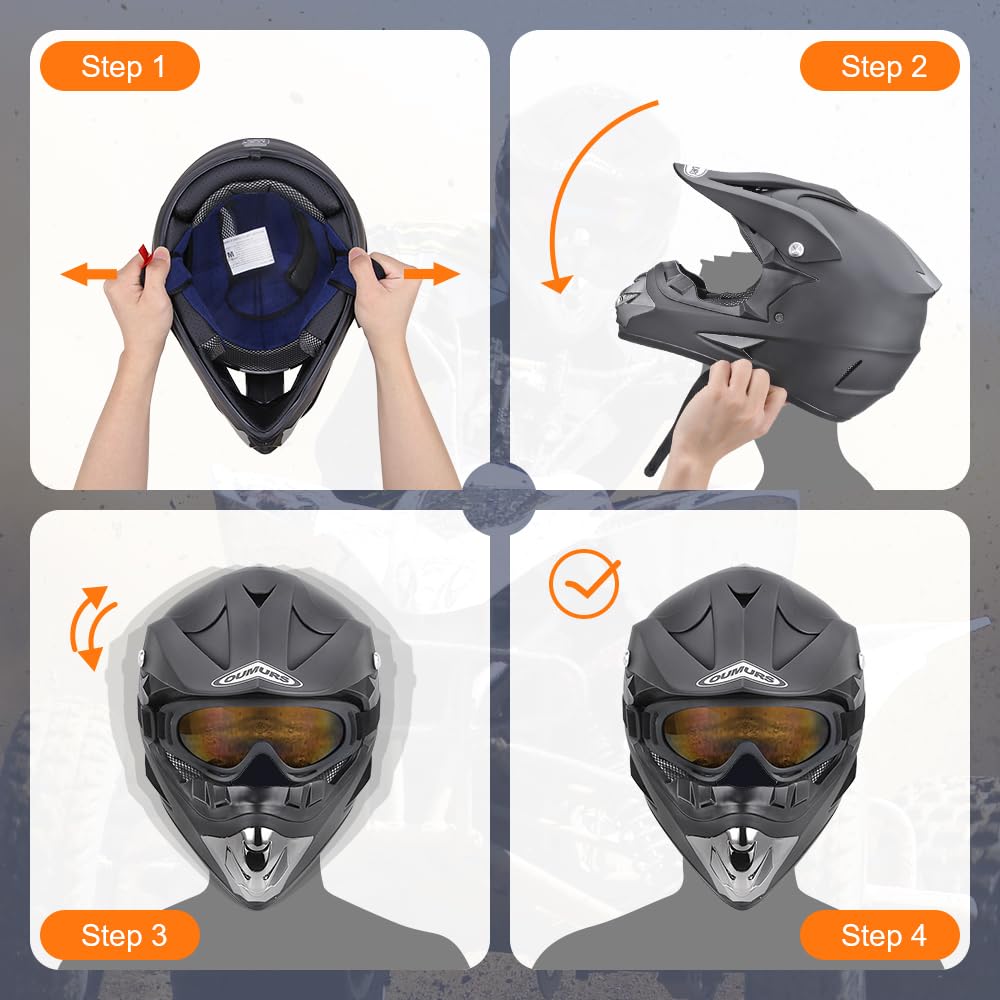 Oumurs goggles and mask laid out demonstrating dust and UV protection