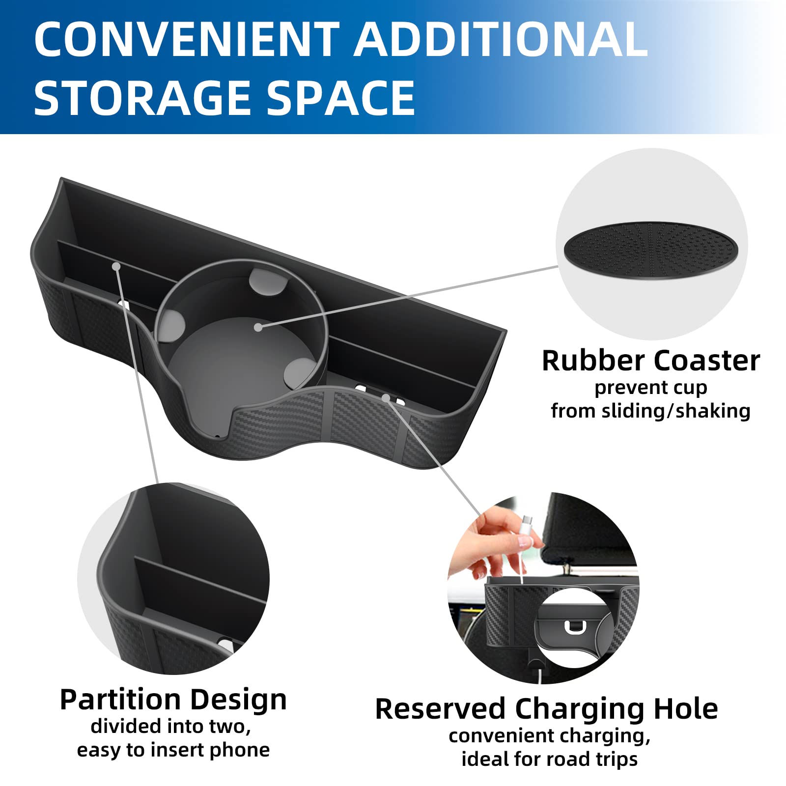 OUSHASAA rubber coaster and flocked pads protect surfaces and reduce noise