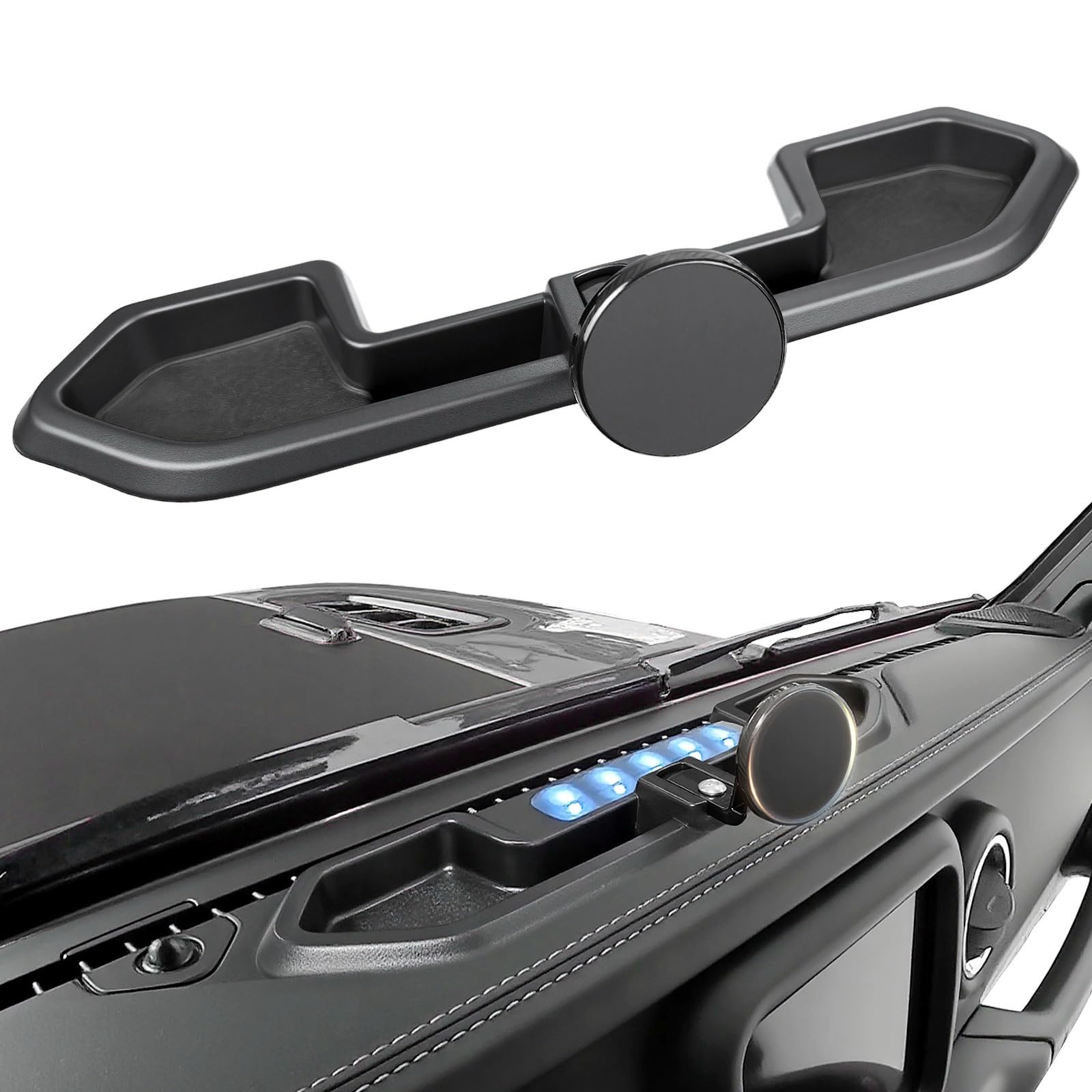 OUSUWO front dash mount installed in Jeep Wrangler JL, secures phone safely