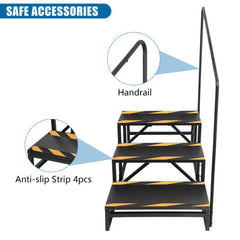 OUTPRIZE handrail detail showing reversible mount and user support