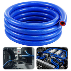 Outus blue silicone heater hose full coil showing length and flexibility benefit