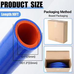 Outus hose cut end revealing 1 inch inner diameter for accurate fitment