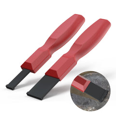 OUXIO front view of two-piece carbide scraper set showing blades and handles for durable removal