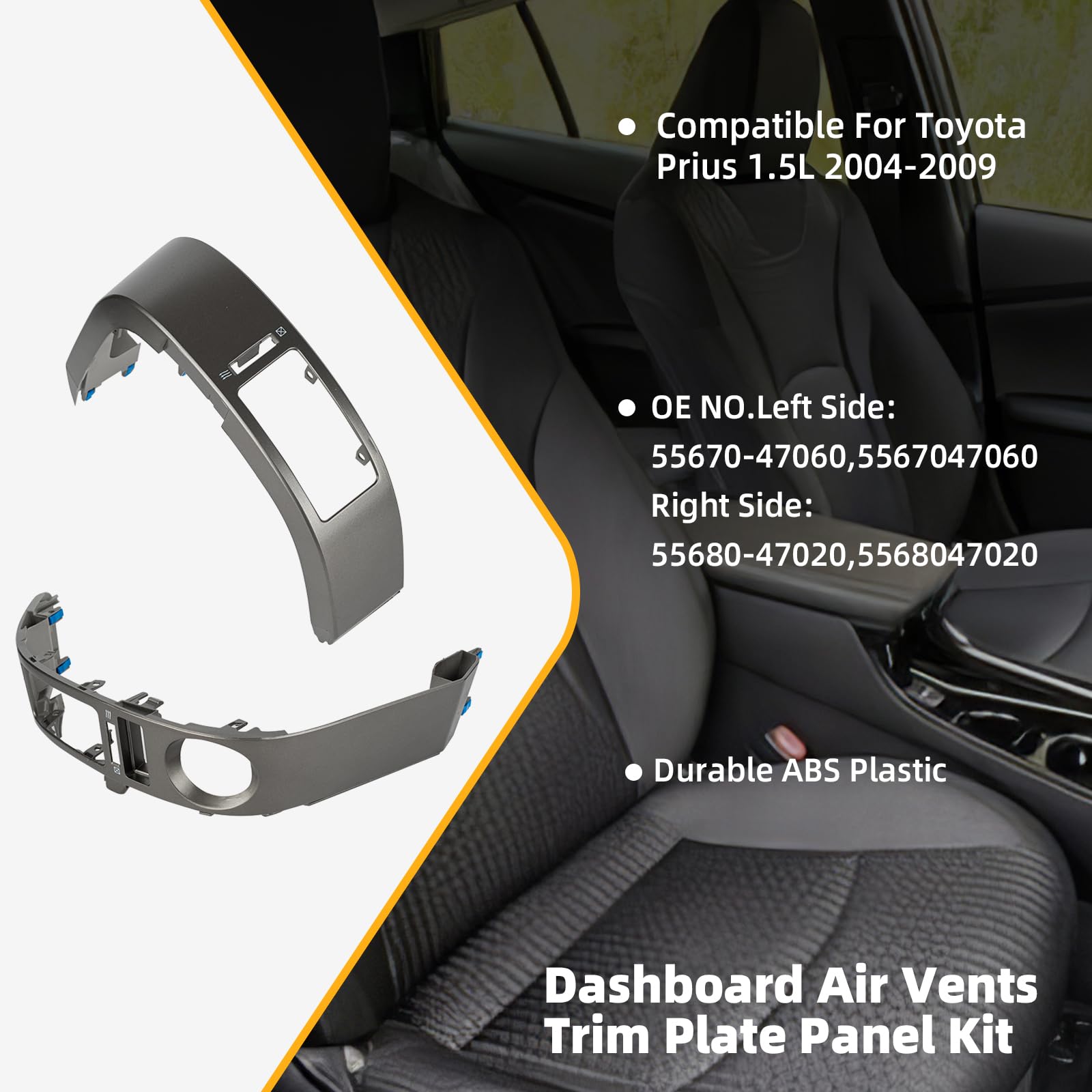 OVANOH installed on Prius dashboard center restoring factory appearance