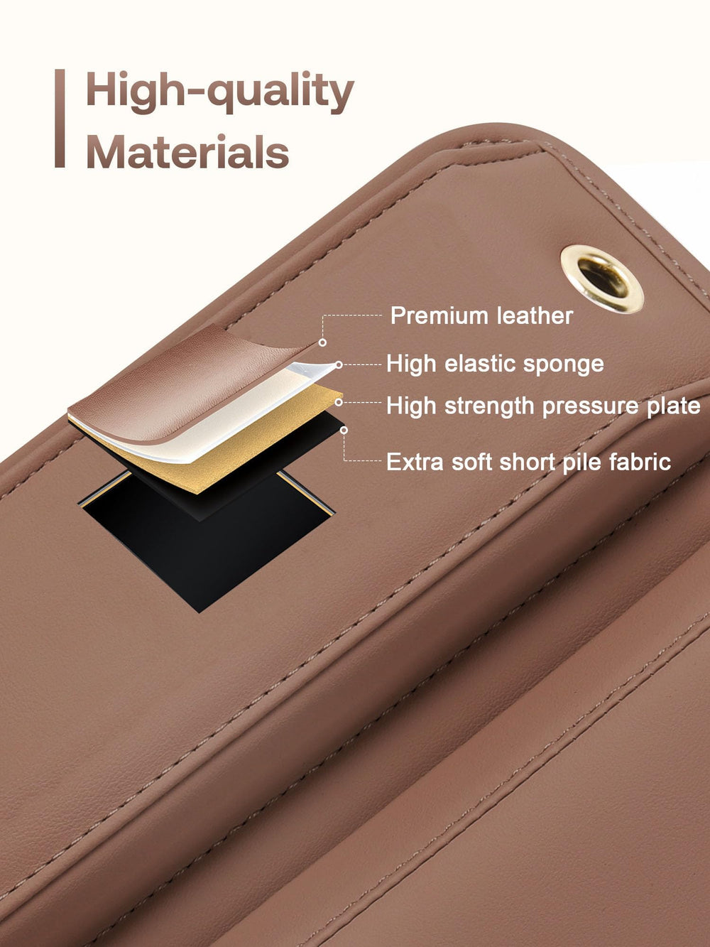 Owntow storing phone wallet and keys to show extra organization and easy access benefit