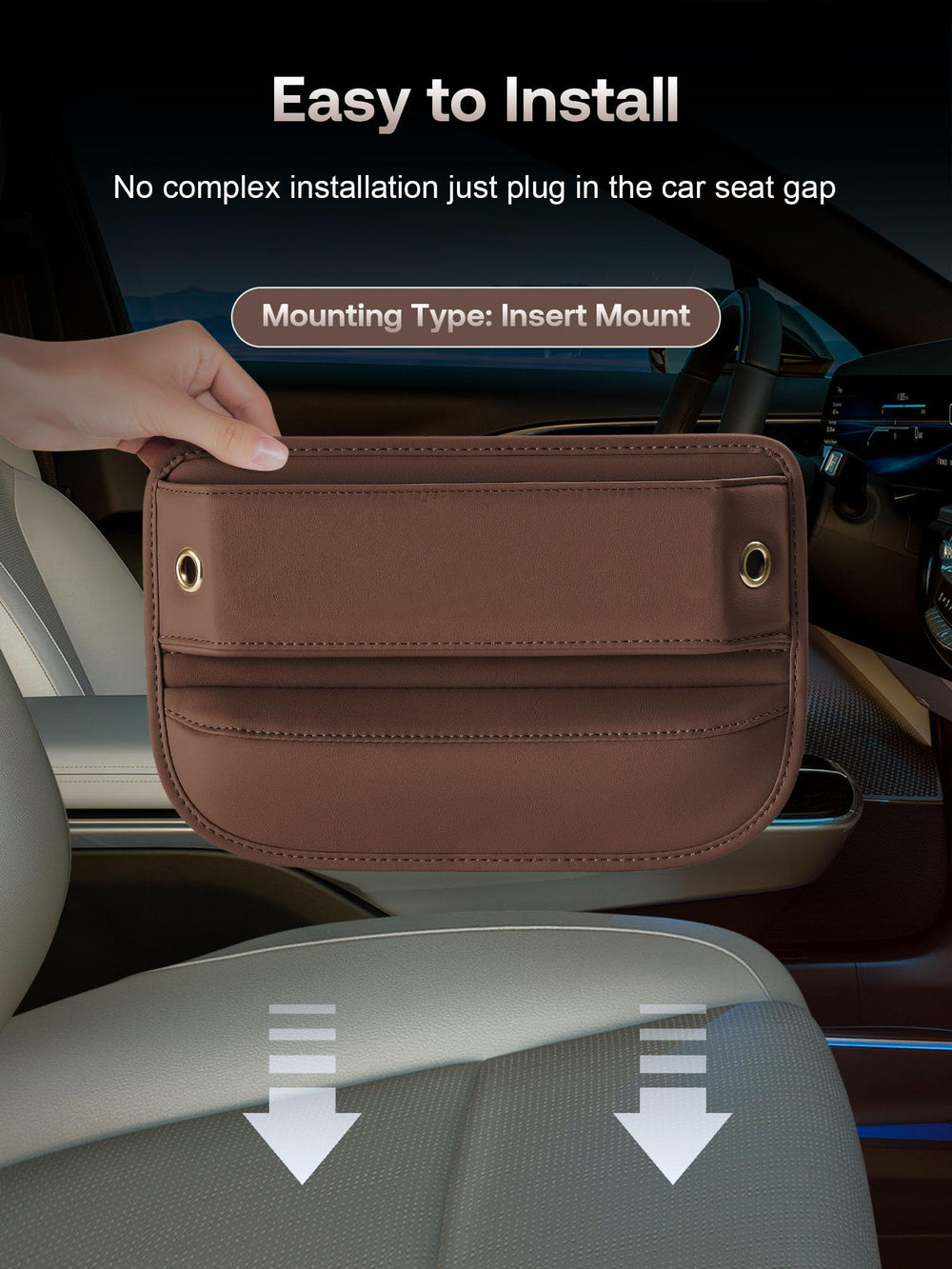 Owntow side profile demonstrating gap fill and protection from falling items benefit