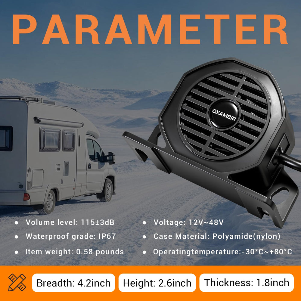 OXAMBIR installed on truck rear showing clear audible warning for pedestrians