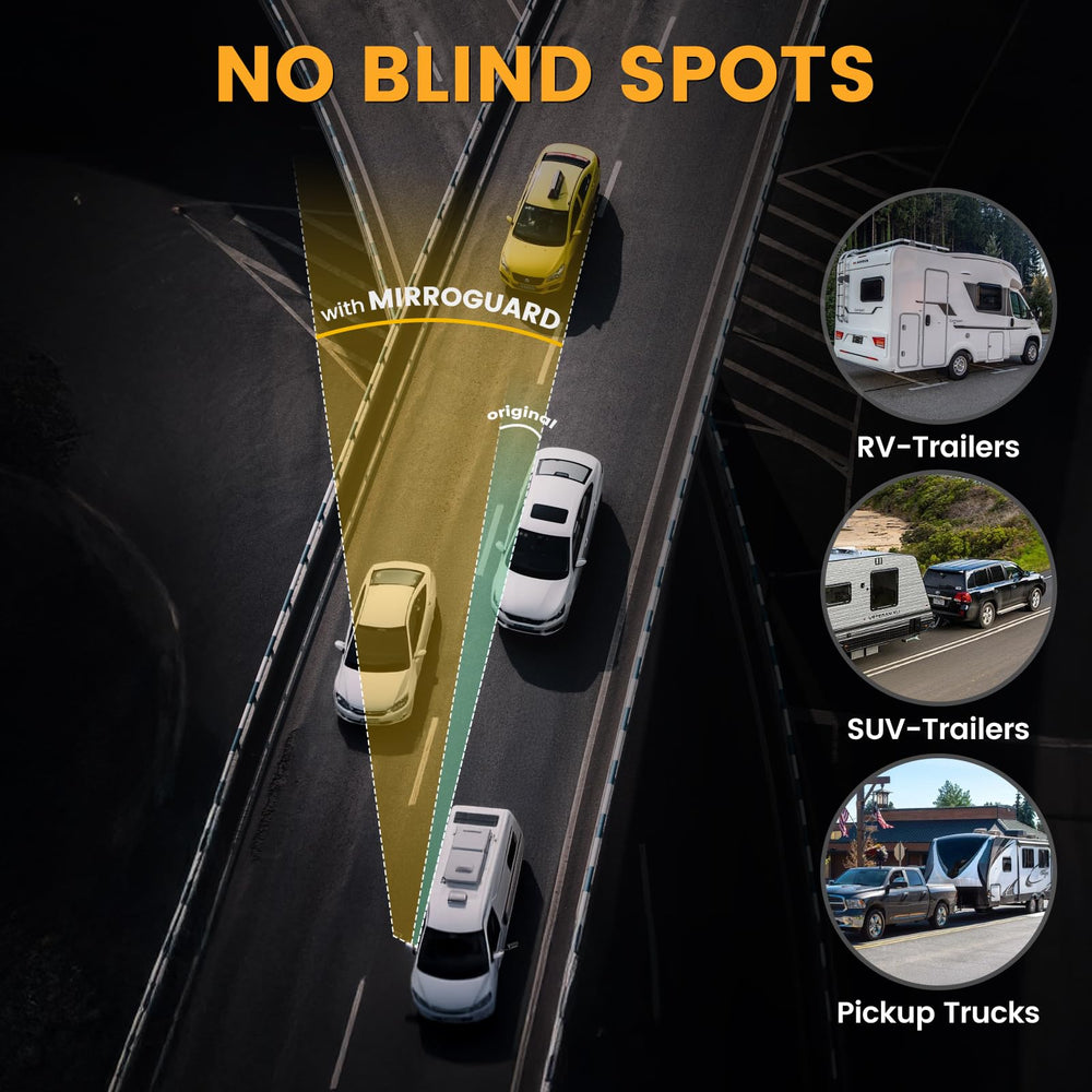 Oxerbog lifestyle towing on highway showing clearer rear sightlines while towing