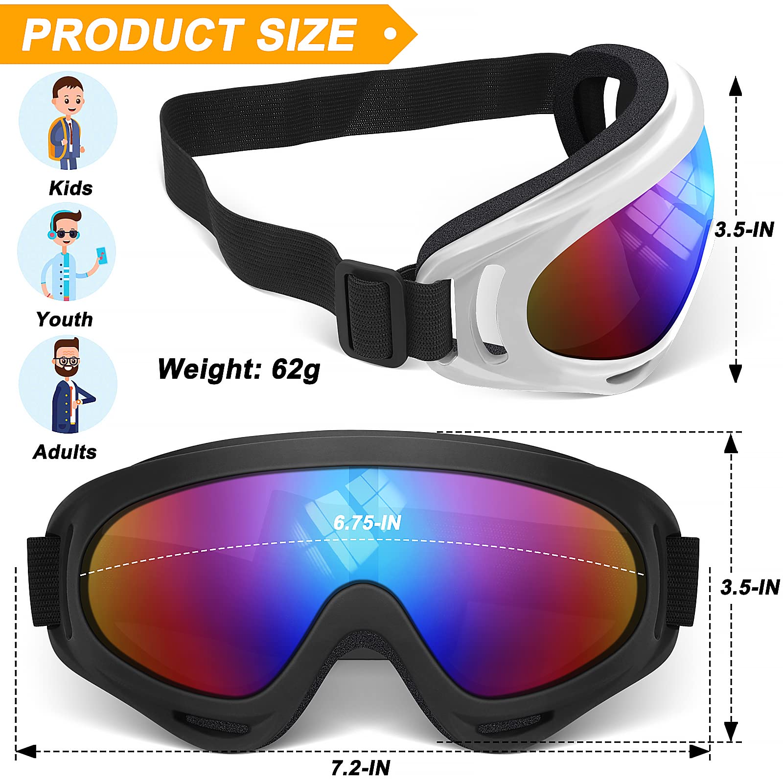 OXG lens close-up highlighting clear polycarbonate, shows impact resistance