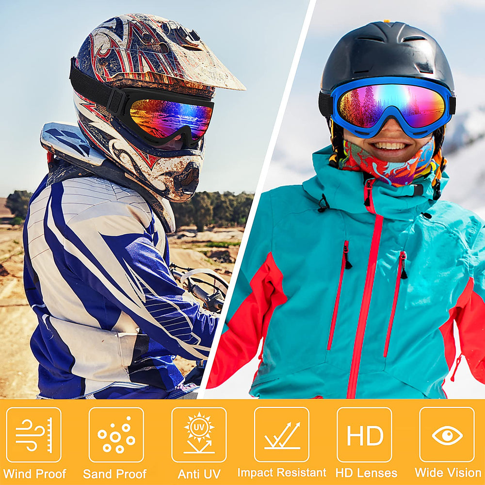 OXG rider wearing goggles on trail, conveys wind and dust protection