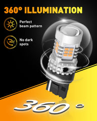 OXILAM bulb installed in vehicle fender showing easy plug-and-play benefit