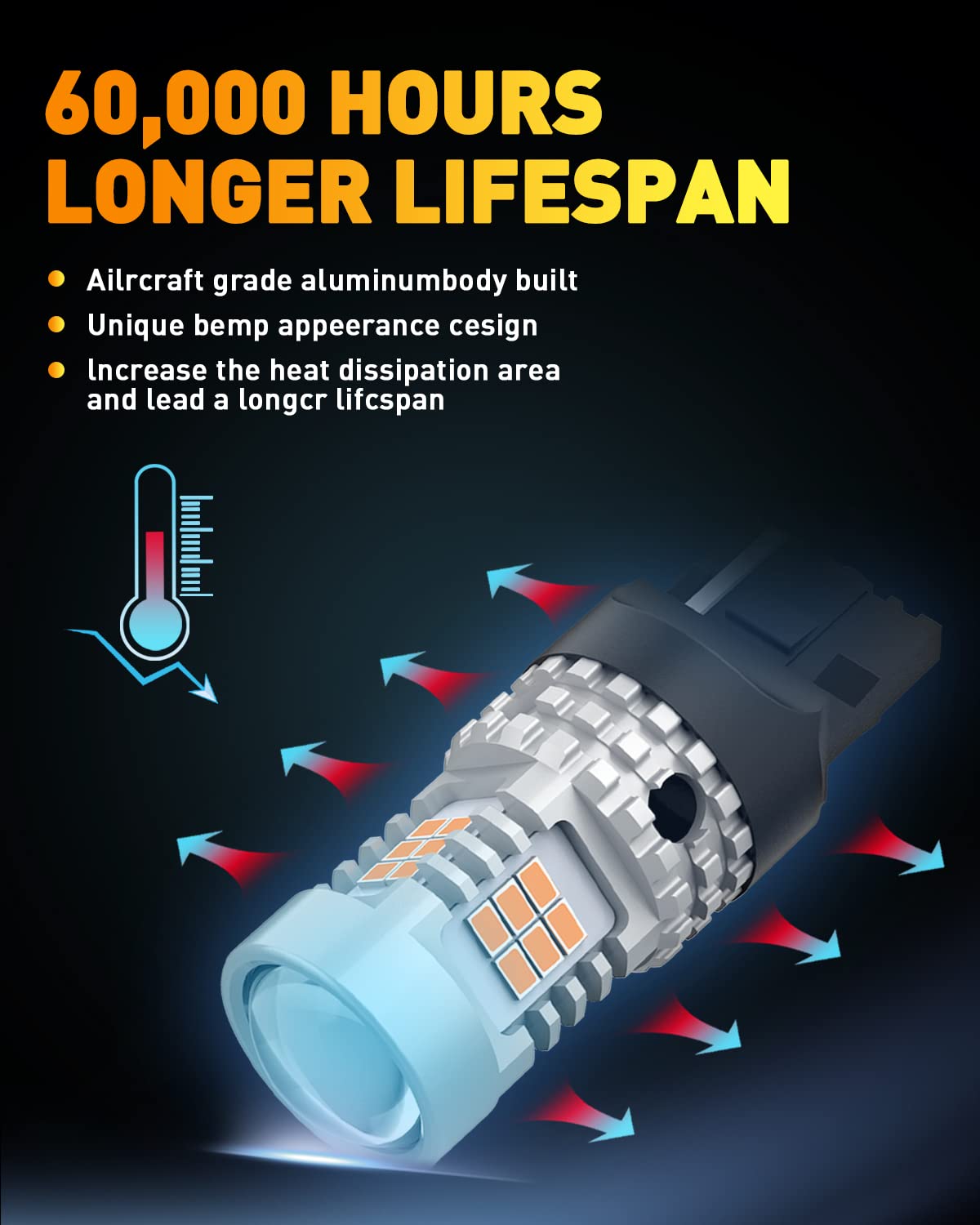OXILAM retail packaging and label showing included specifications and warranty benefit