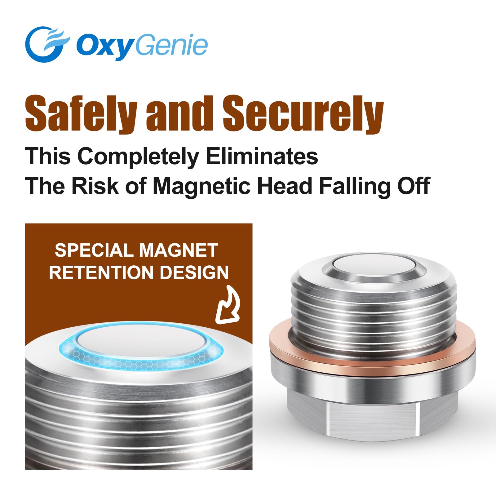 OxyGenie organized red copper crush washers showing reliable leak sealing benefit