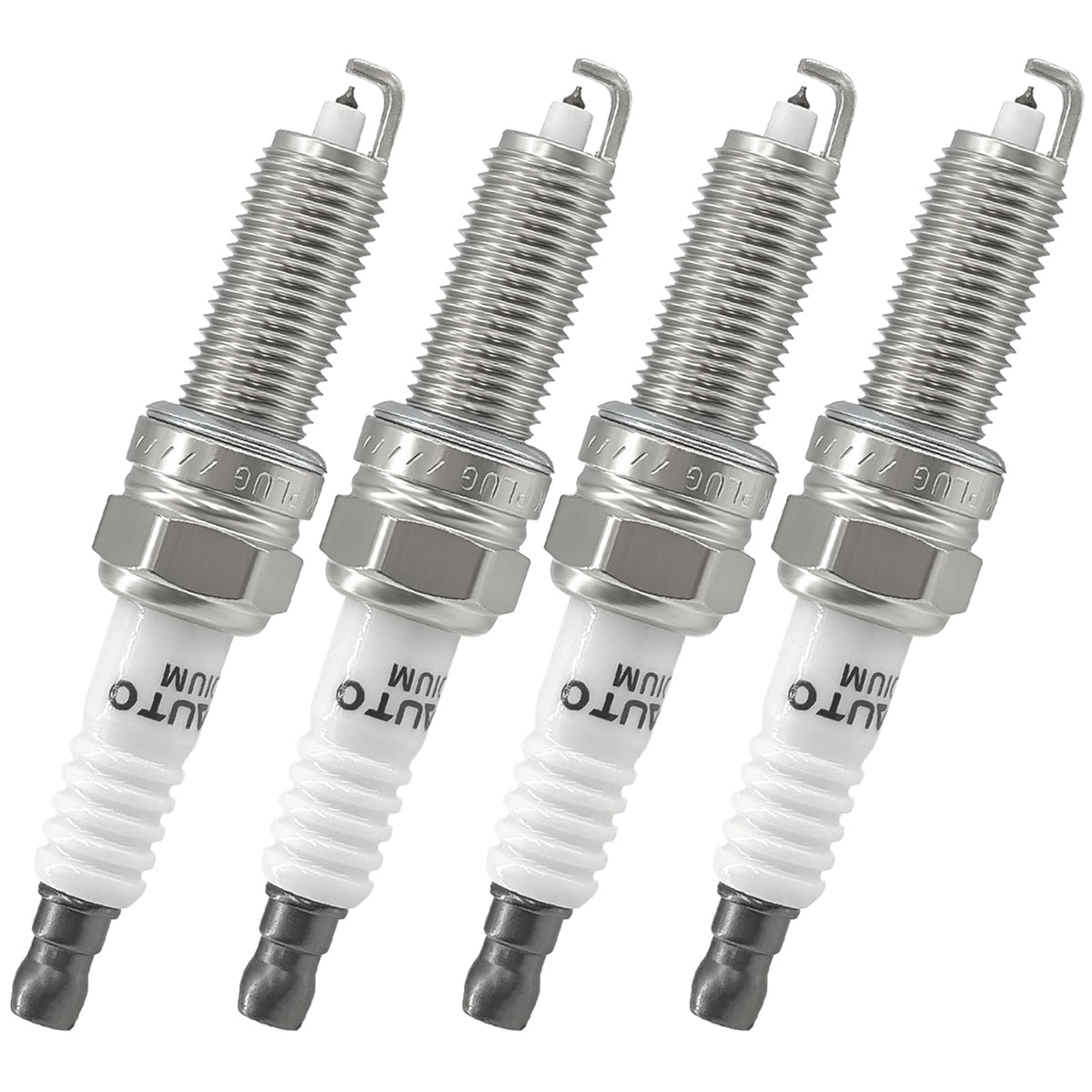 OYEAUTO front packaging showing four spark plugs and clear labeling for easy selection