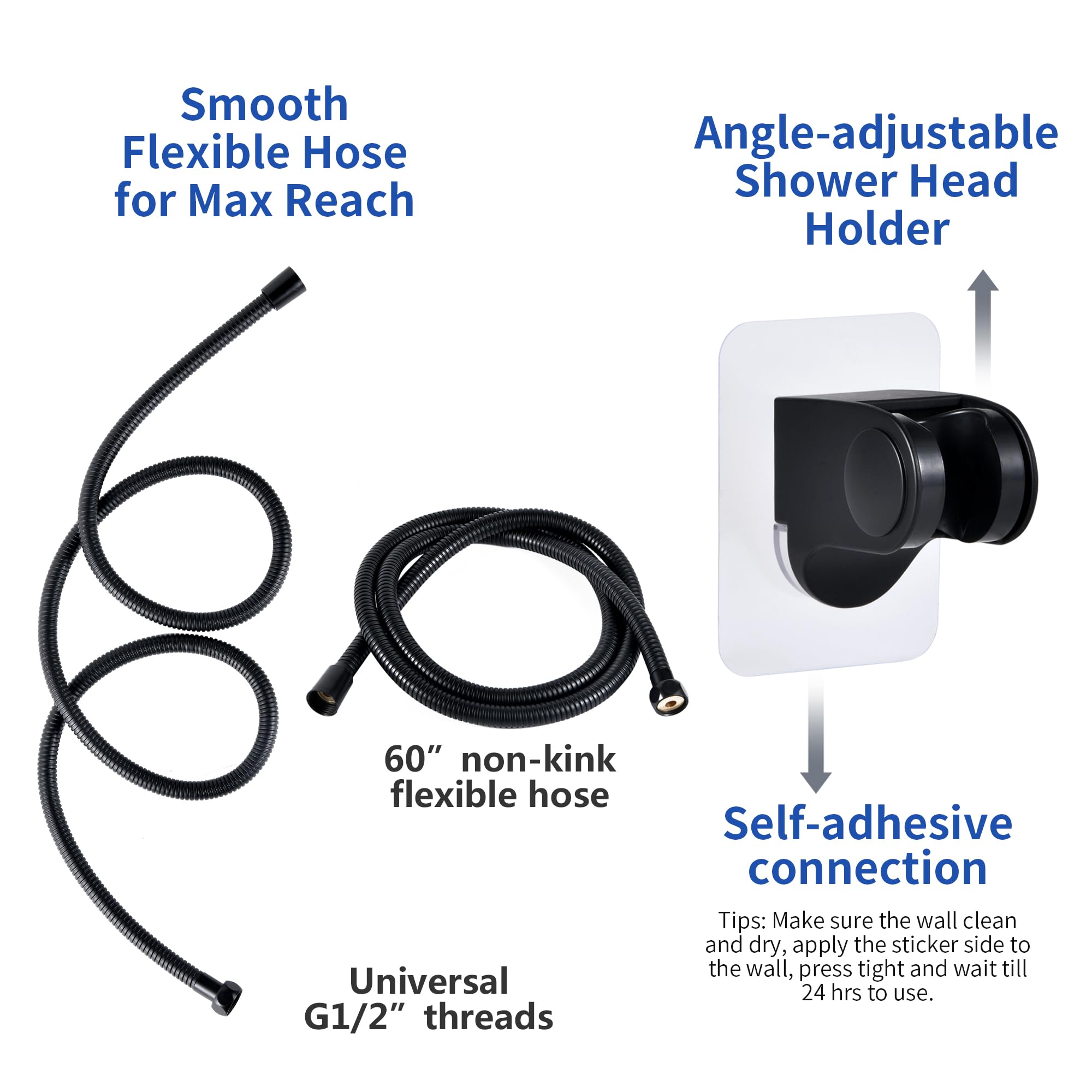 OYMOV self-adhesive mount bracket angle-adjustable for drill-free installation