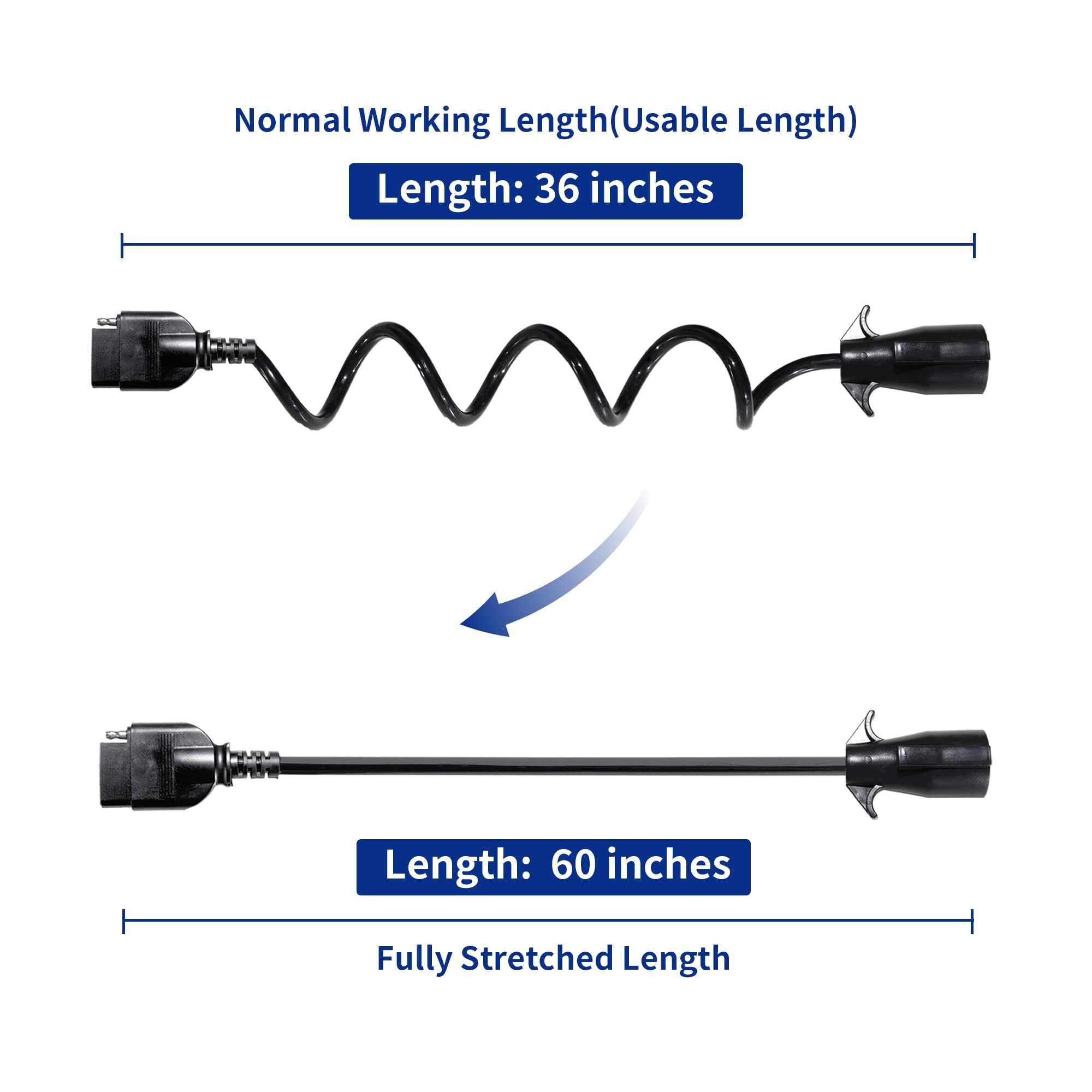 Oyviny coiled cable detail highlighting retractable coil that prevents dragging
