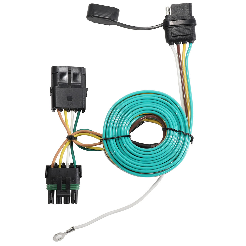 Oyviny harness beside ruler for scale showing ample length and compact connector