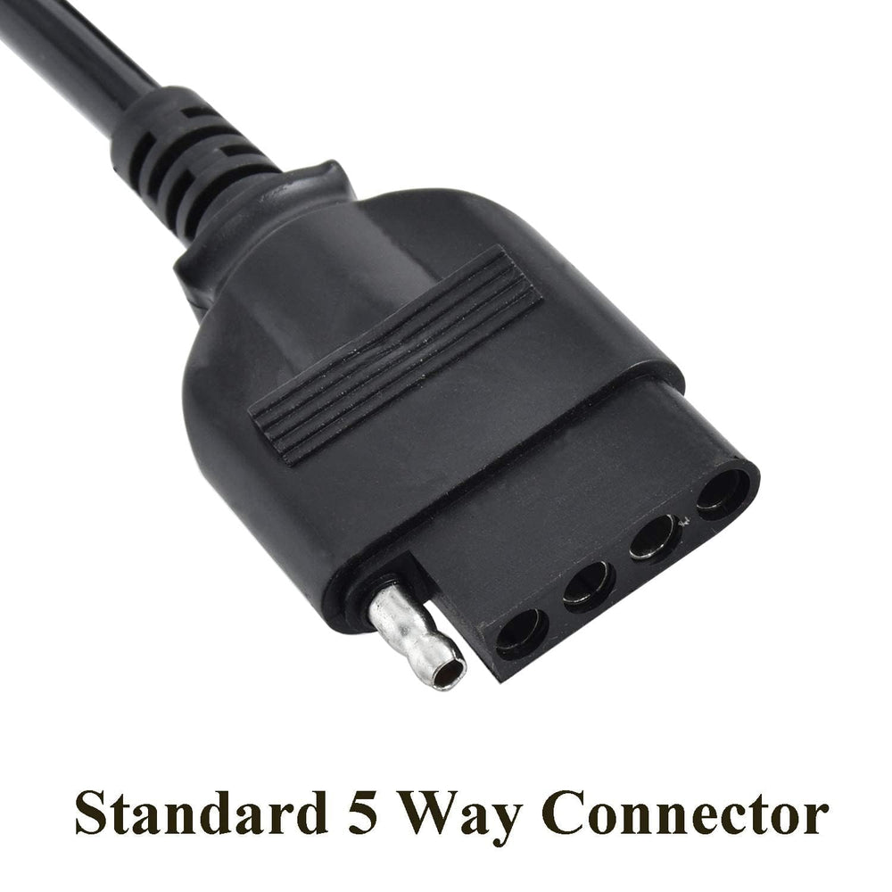 Oyviny adapter connected to a 5-pin trailer showing secure lighting connections
