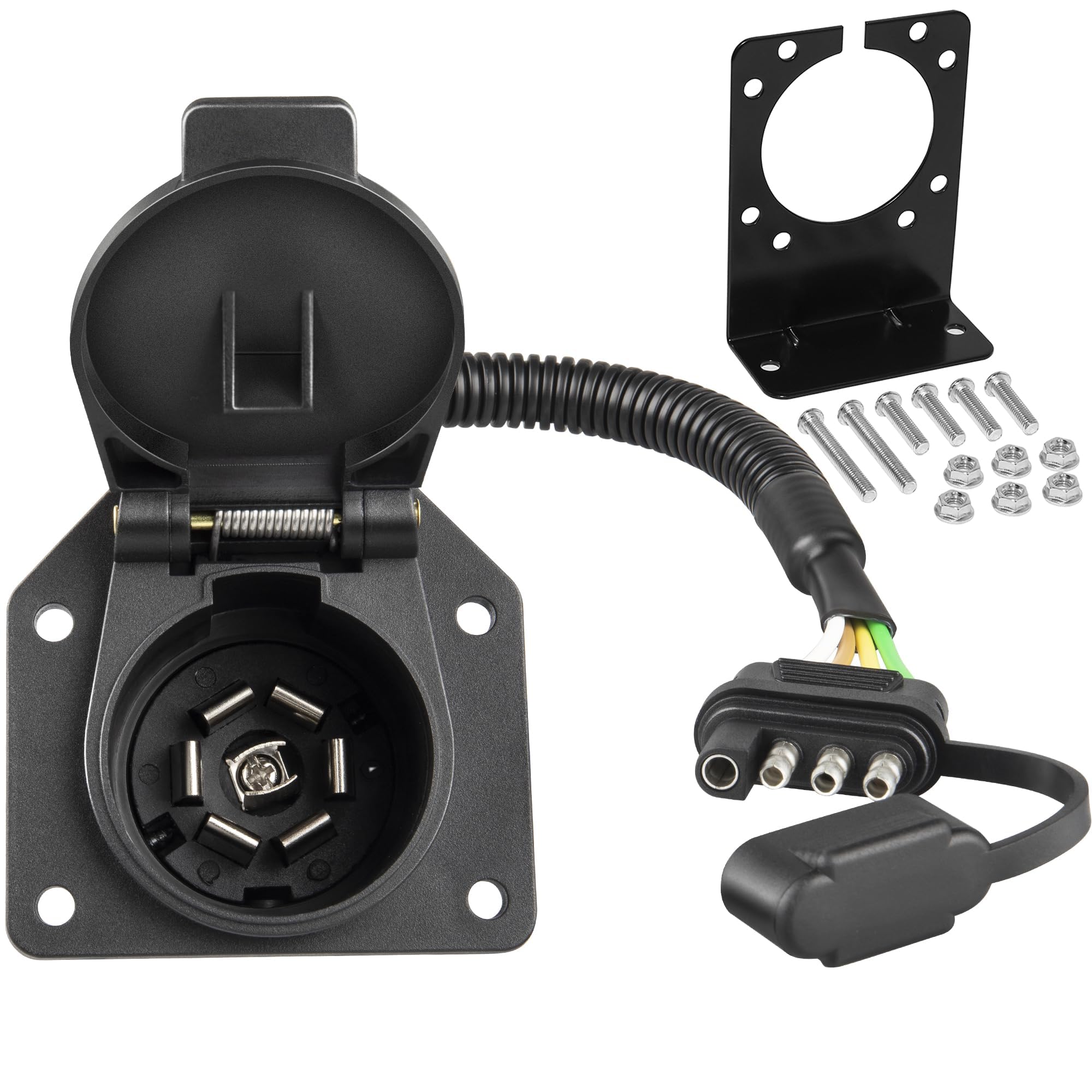 Oyviny front connector showing plug face and clear pin layout for easy hookup
