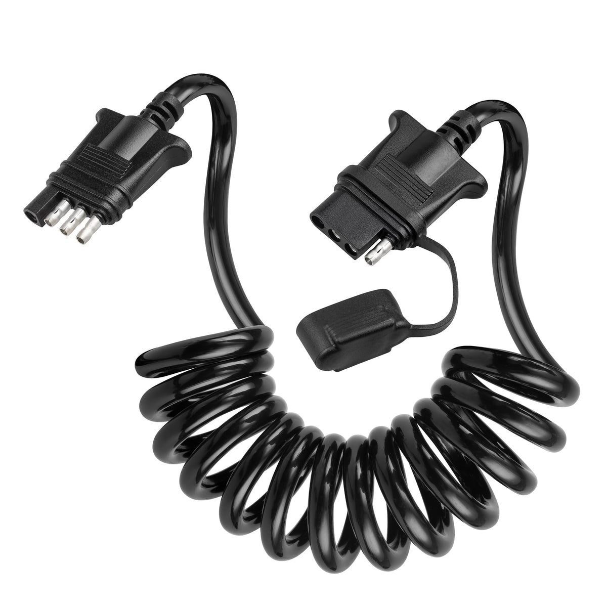 Oyviny front connector view showing secure 4-pin plug and easy grip