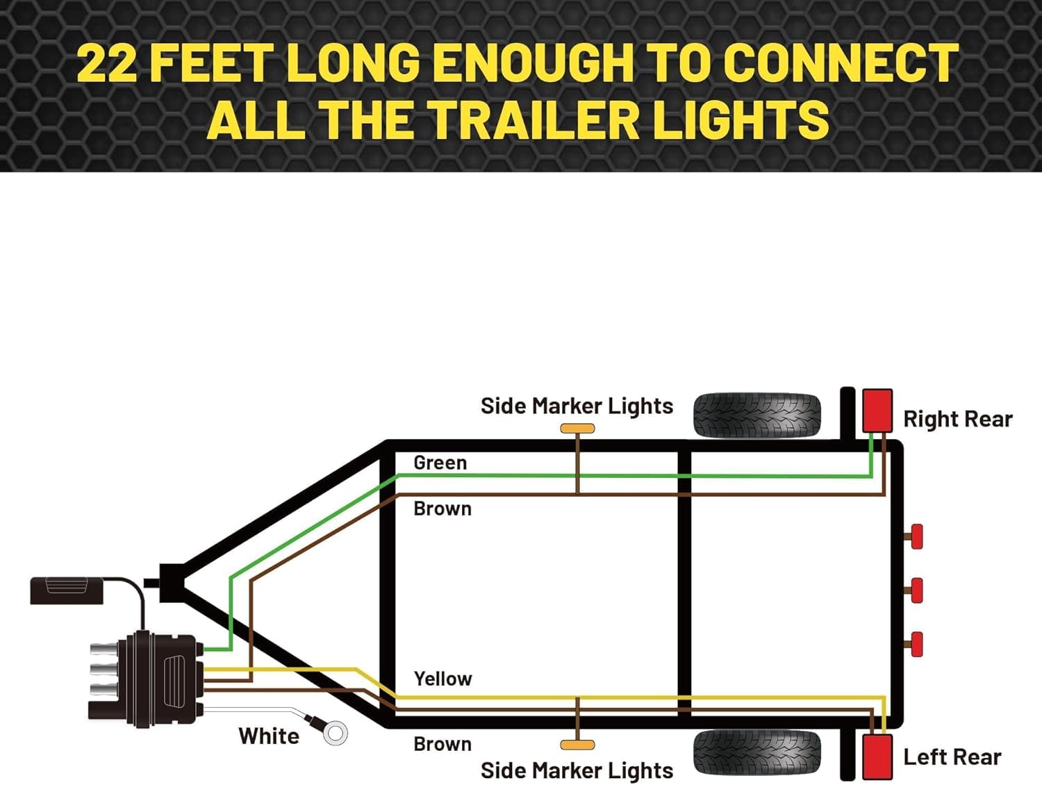 Oyviny installed on trailer at night showing clear taillight and signal power