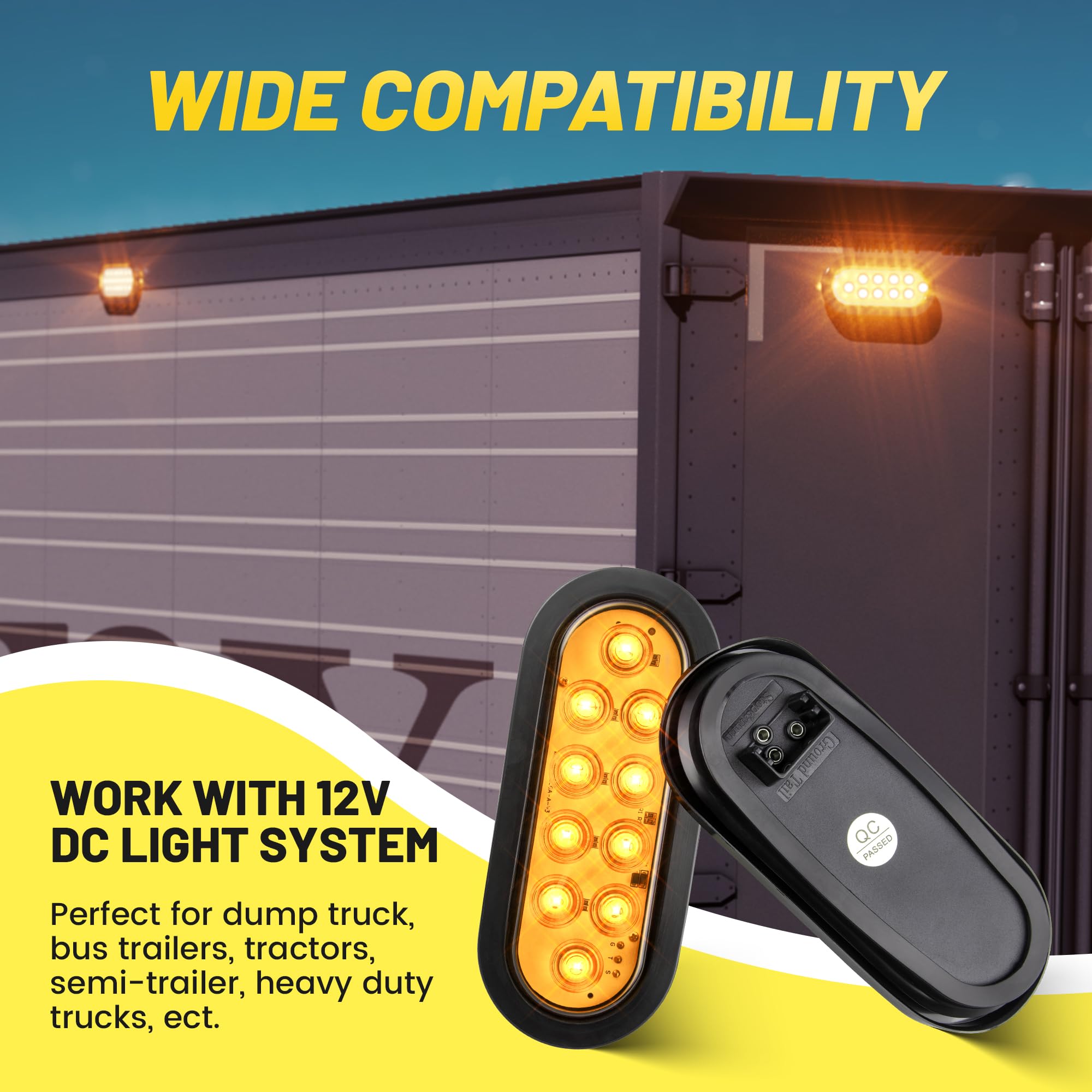 Oyviny operating at night showing bright amber brake and turn visibility benefit