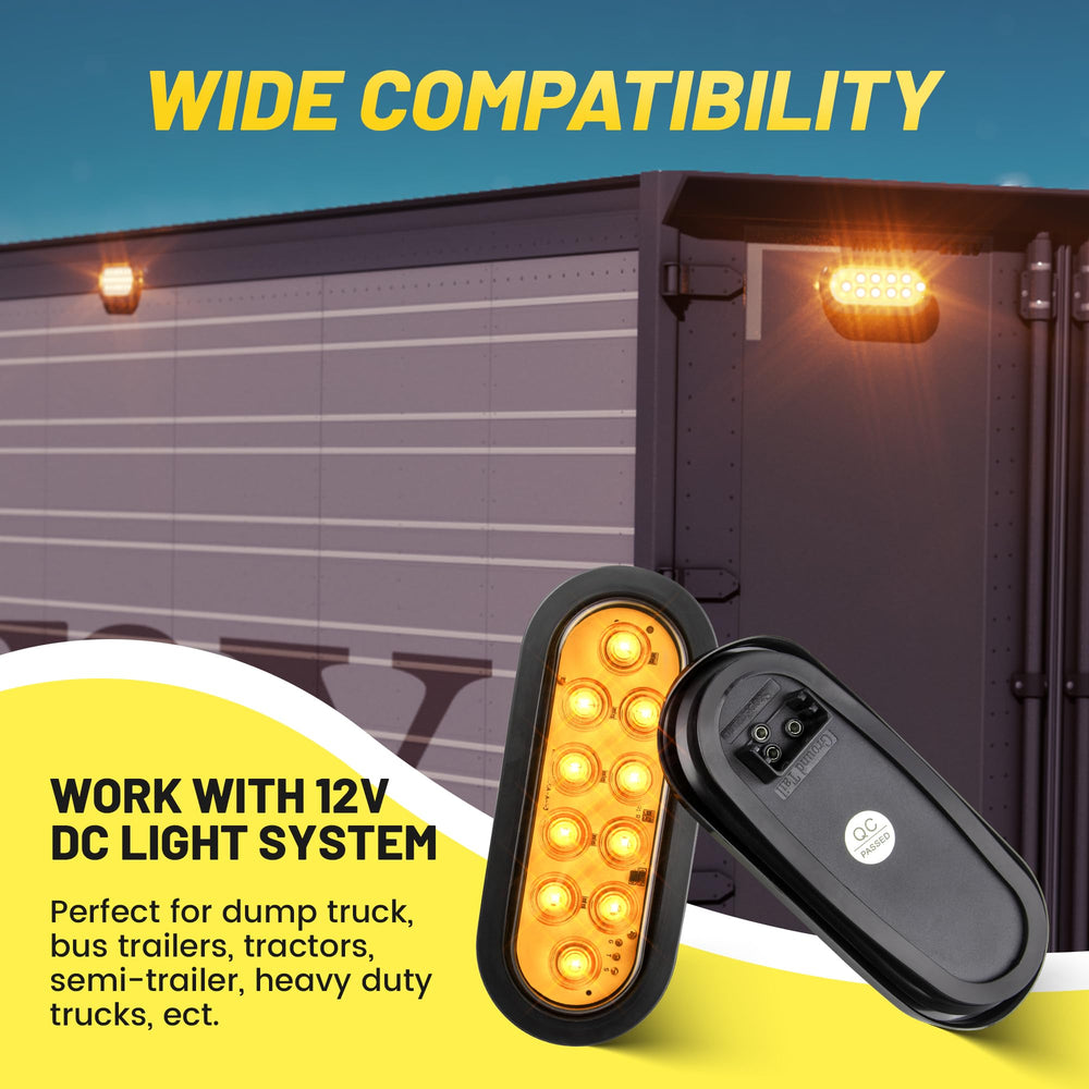Oyviny operating at night showing bright amber brake and turn visibility benefit