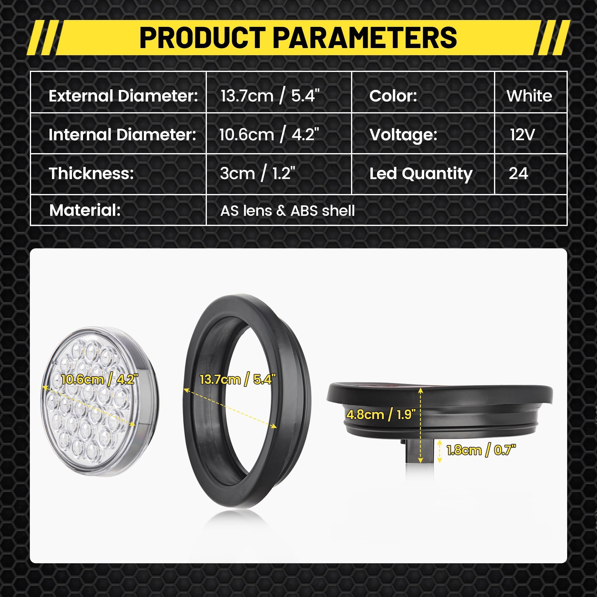 Oyviny side profile displaying rubber grommet and low-profile mounting depth benefit