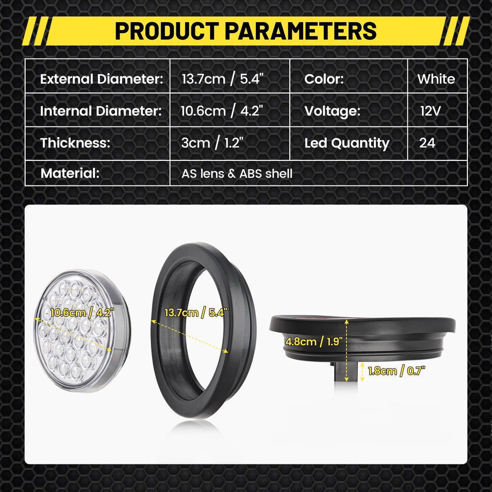 Oyviny side profile displaying rubber grommet and low-profile mounting depth benefit