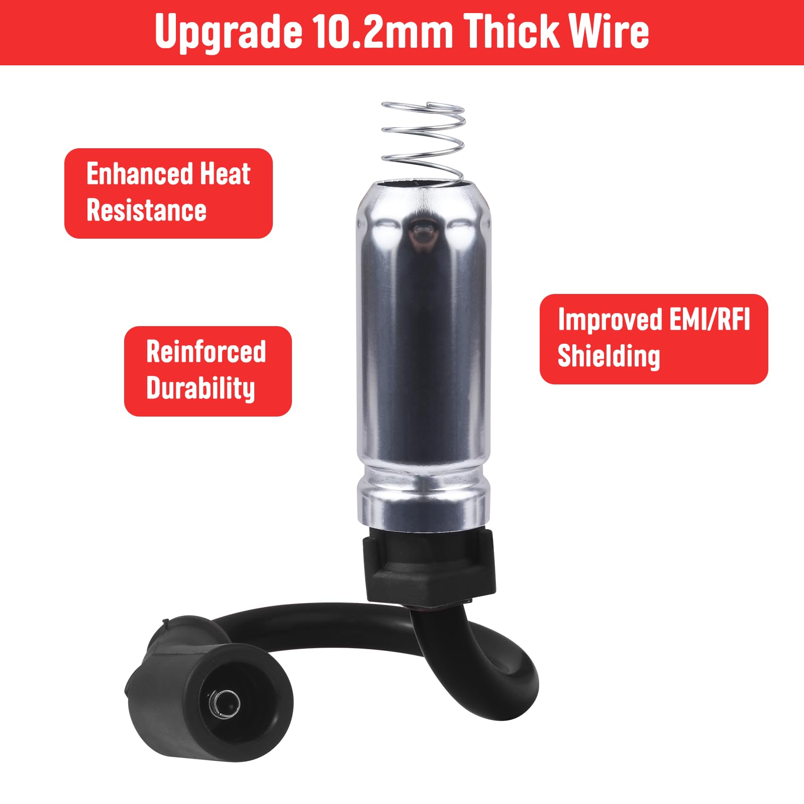 Ozikutech close-up of spark plug boot and terminal protecting connection