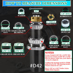 OZISENS grease seals in two inner-diameter sizes showing correct fit options