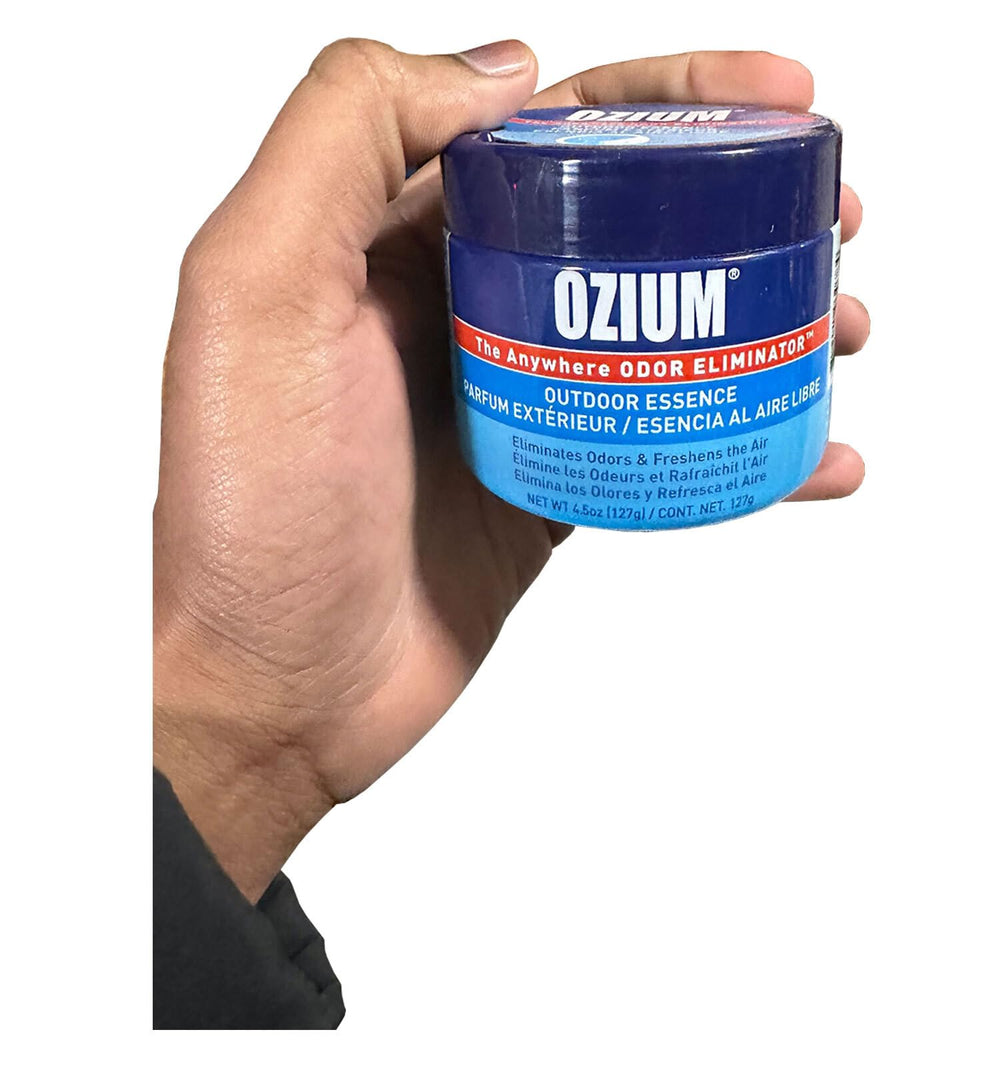 Ozium open lid adjustable vent showing scent control for customized use