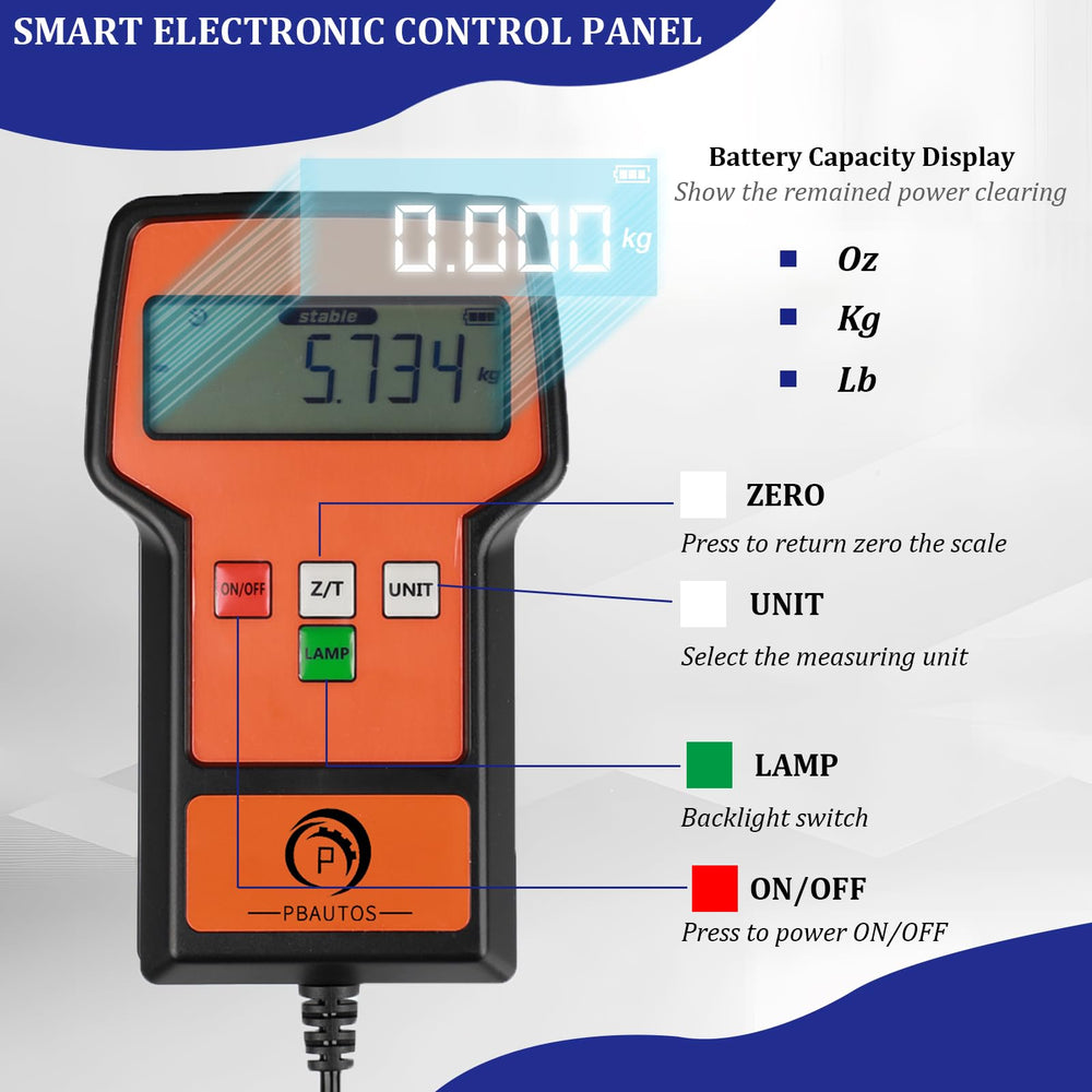 P PBAUTOS bright LCD display with backlight, improves readability
