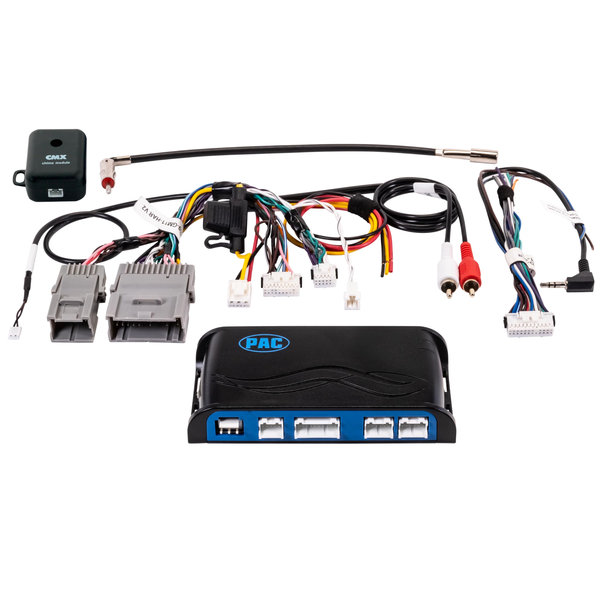 PAC front unit showing ports and connectors, ensures seamless radio swap