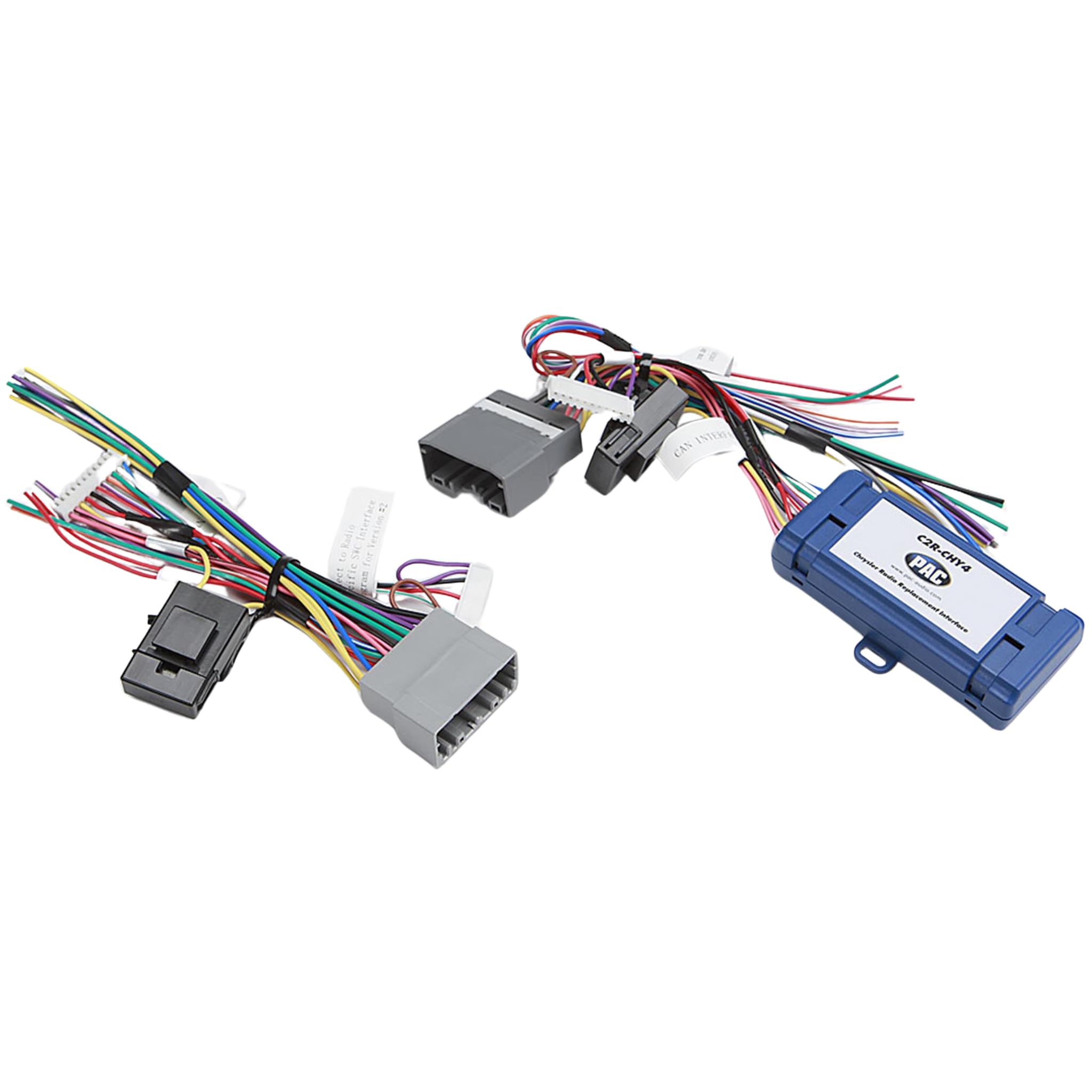 PAC closeup of interface wiring and pins for clean aftermarket radio integration