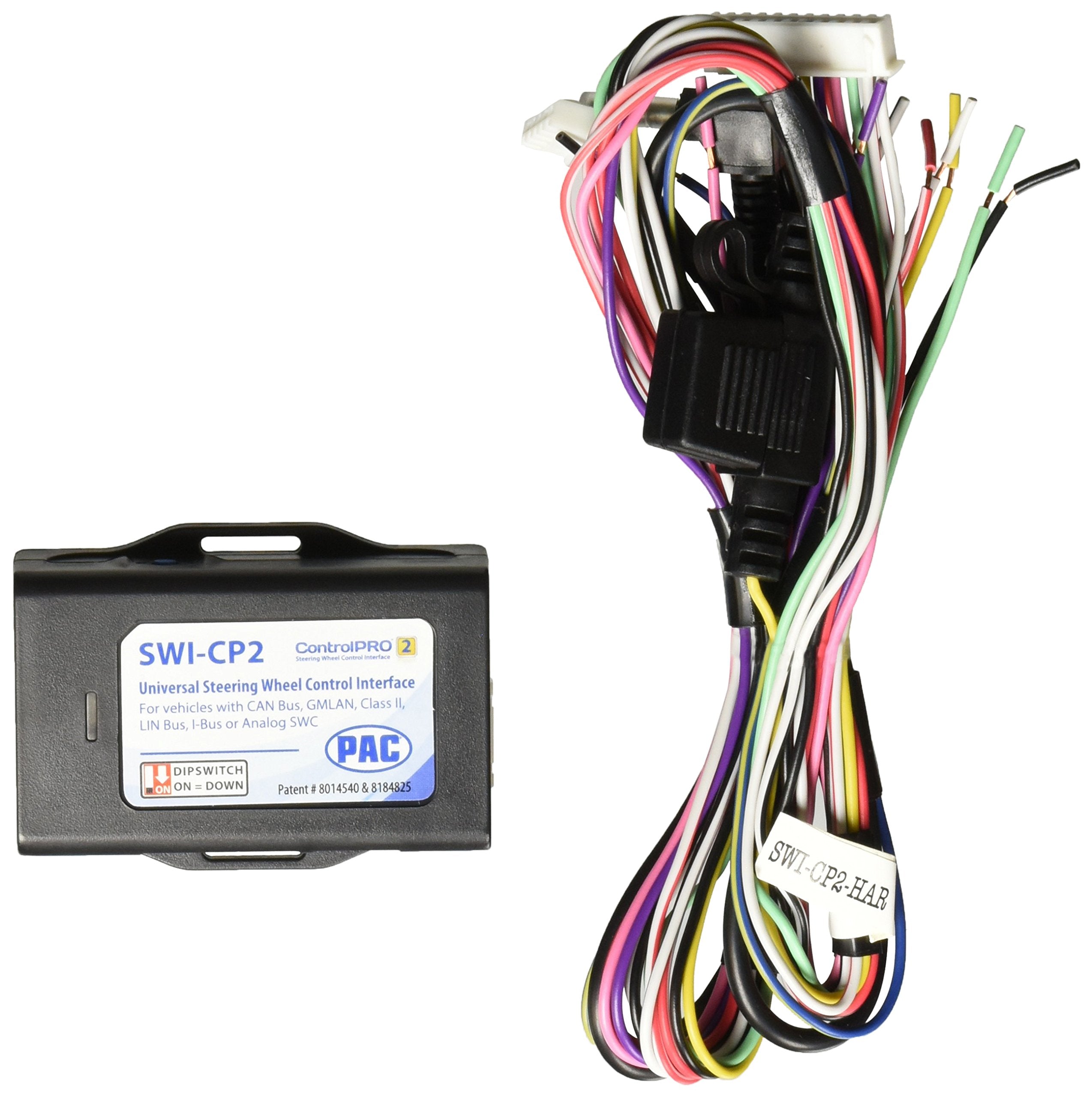 PAC SWI-CP2 next to ruler showing compact size and space-saving design for tight dash spaces