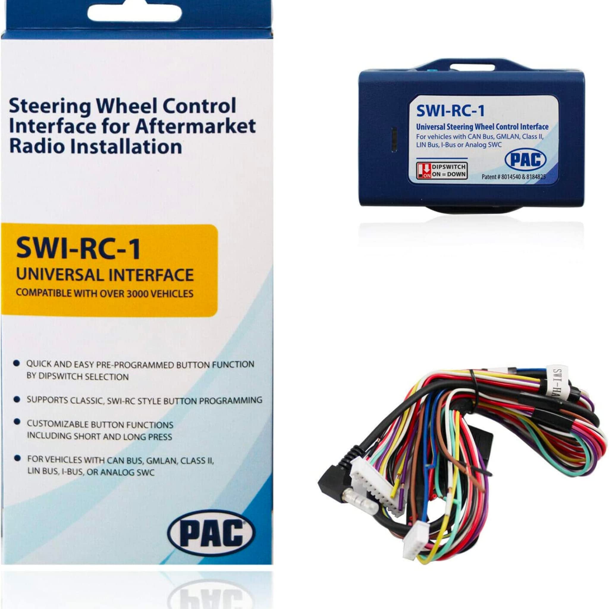 PAC SWI-RC-1 front view showing compact module and mounting benefit
