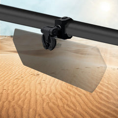 PACEWALKER front view installed on roll bar showing full shade benefit