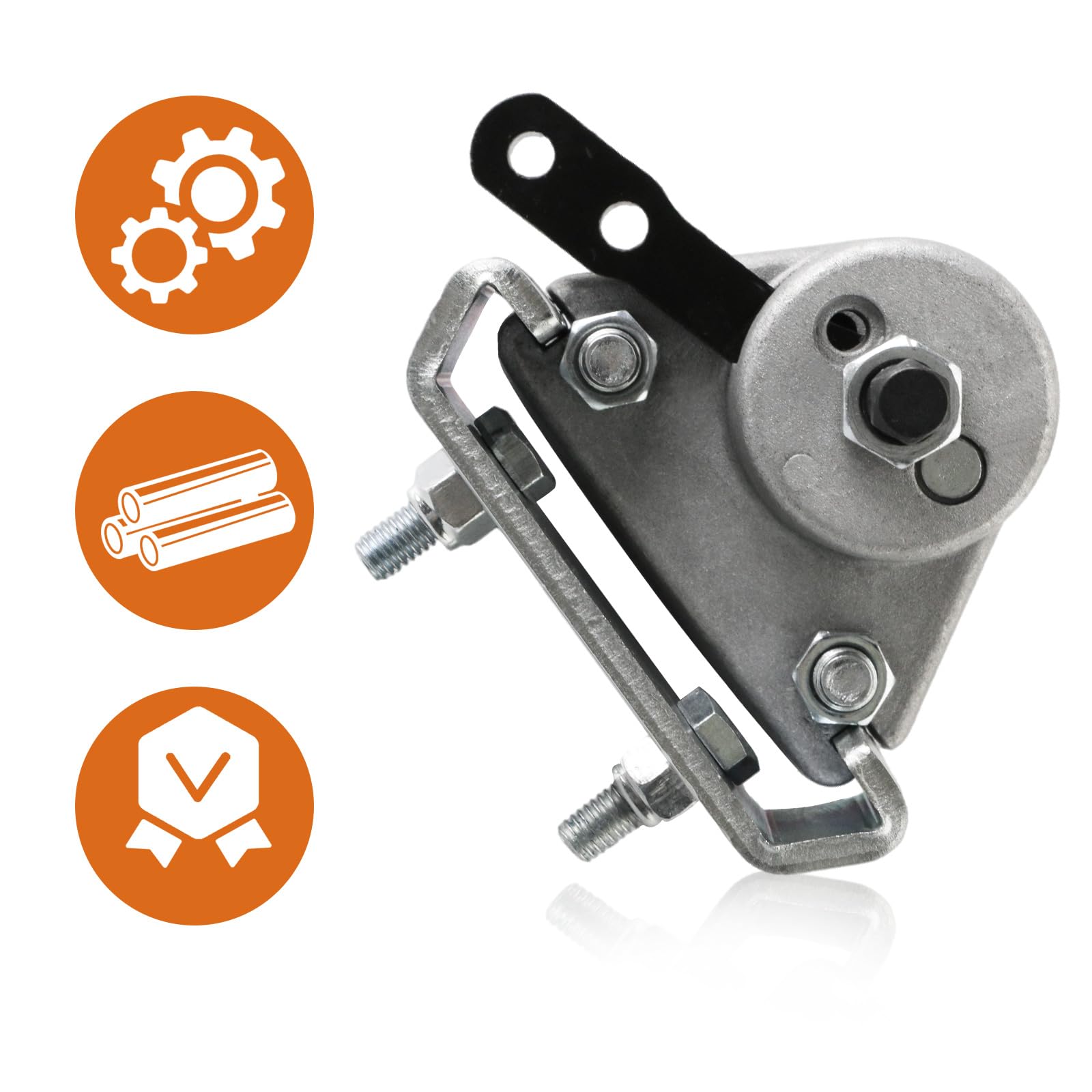 PACEWALKER side profile of caliper and bracket illustrating corrosion-resistant steel for longevity