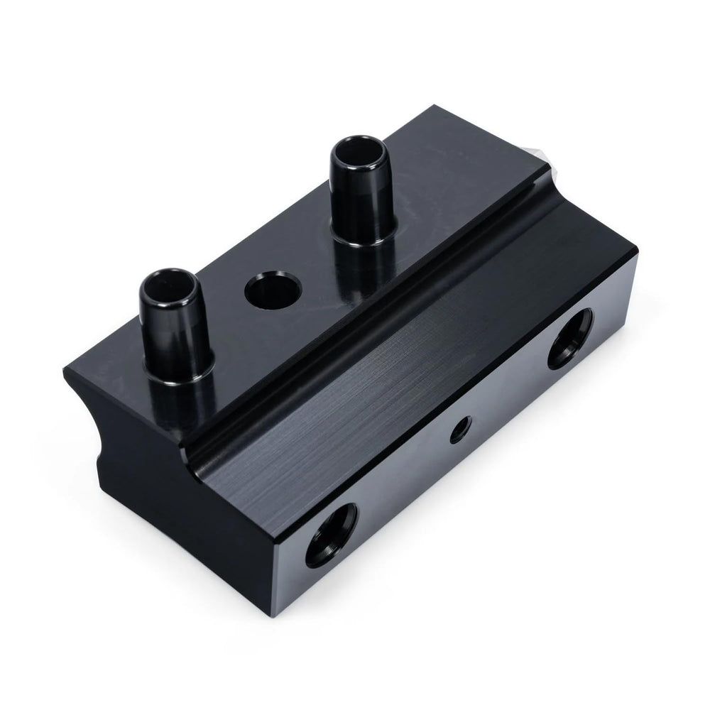 Pacific Performance Engineering valve beside ruler showing compact size for tight spaces