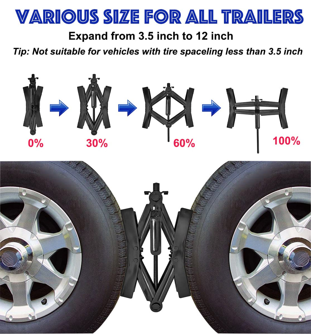 PAFOWO installed between dual RV tires demonstrating immediate stabilization
