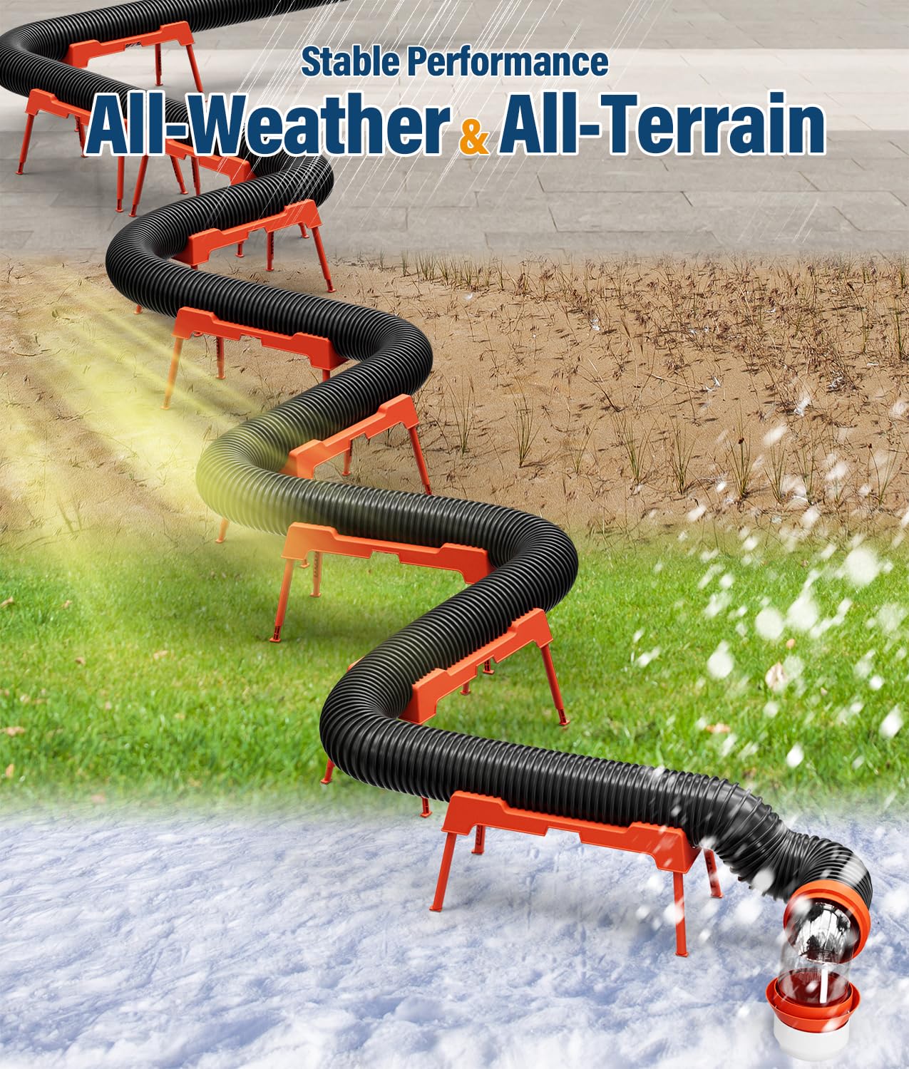PAHTTO widened base resting on gravel for reliable anti-toppling stability