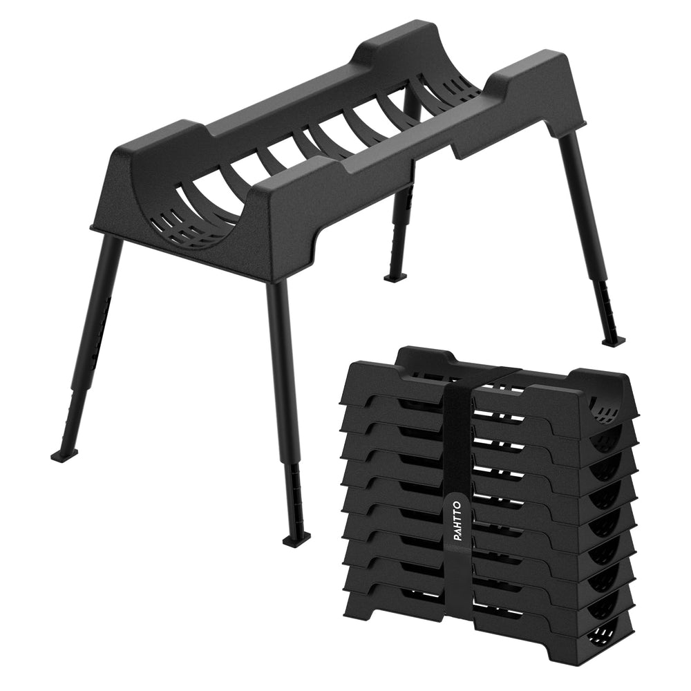 PAHTTO front view of sewer hose support showing assembly and benefits