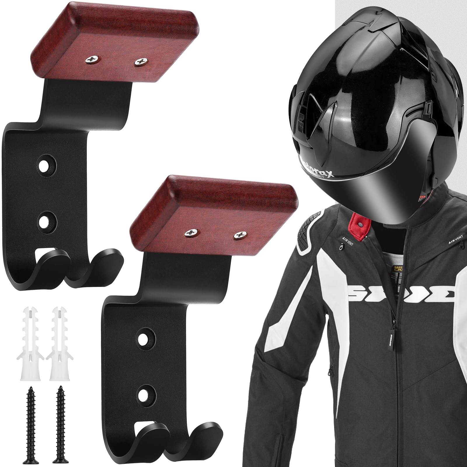 PAHTTO front view mounted helmet rack showing organized storage benefit