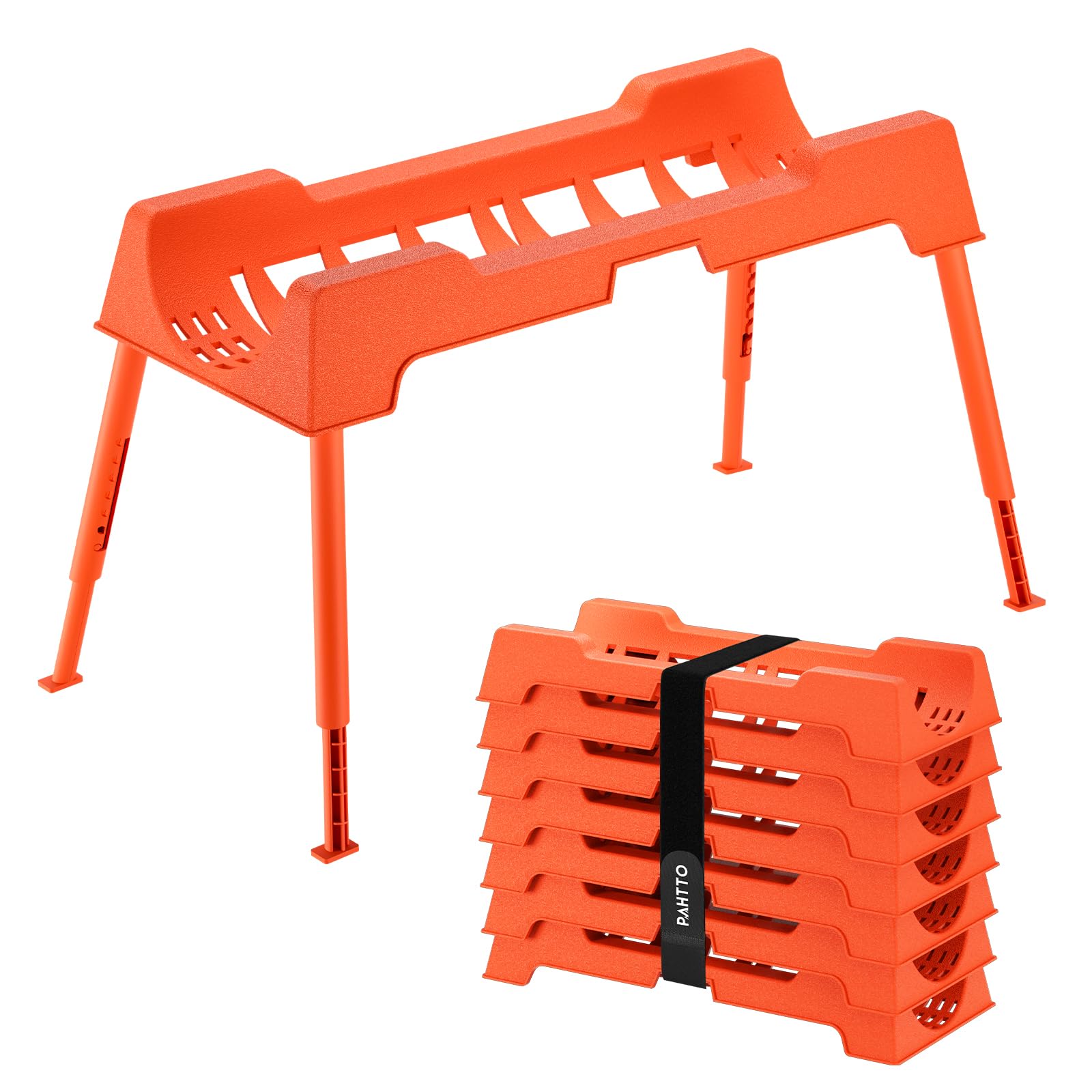 PAHTTO front view orange support showing full 15ft span and stability benefit