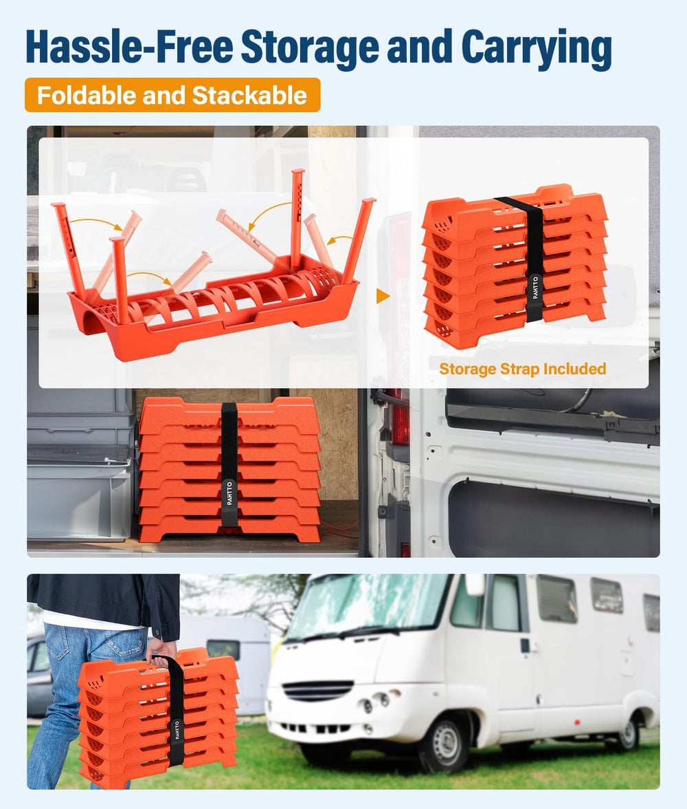 PAHTTO twist-lock foot detail showing adjustable height and secure fit