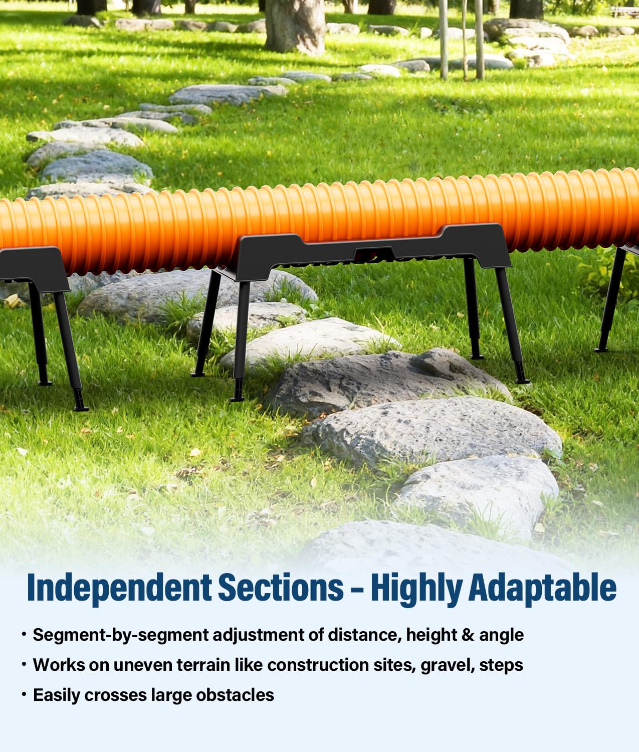 PAHTTO support installed at a campground dump station for reliable drainage